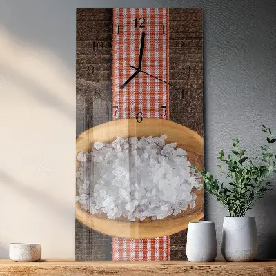 Horloge verticale en verre Sel de mer