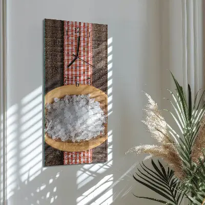Horloge verticale en verre Sel de mer