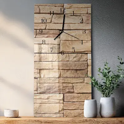Horloge verticale en verre Mâchefer
