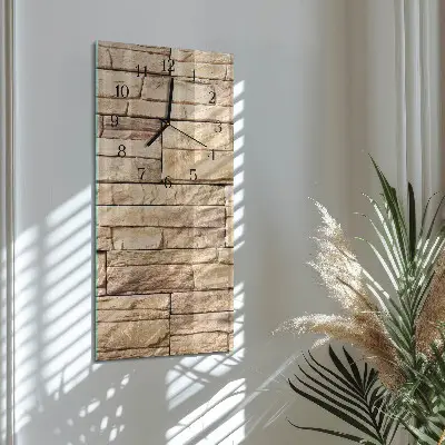 Horloge verticale en verre Mâchefer