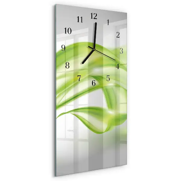 Horloge verticale en verre Lignes abstraites
