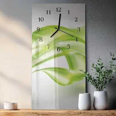 Horloge verticale en verre Lignes abstraites