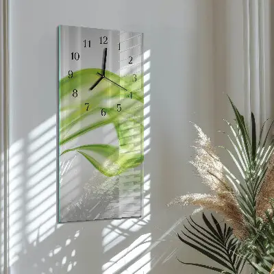 Horloge verticale en verre Lignes abstraites
