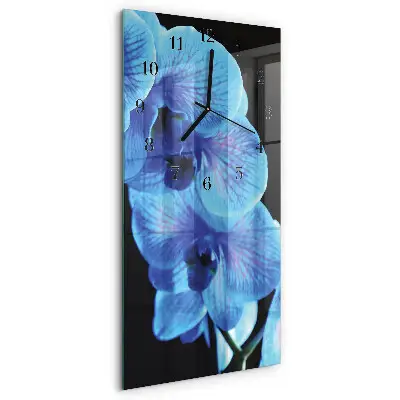 Horloge verticale en verre Fleur