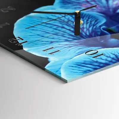 Horloge verticale en verre Fleur