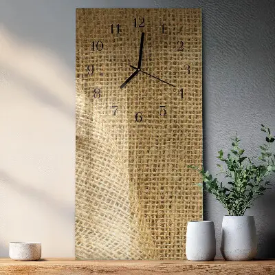 Horloge verticale en verre Tissu textile