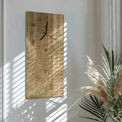 Horloge verticale en verre Tissu textile