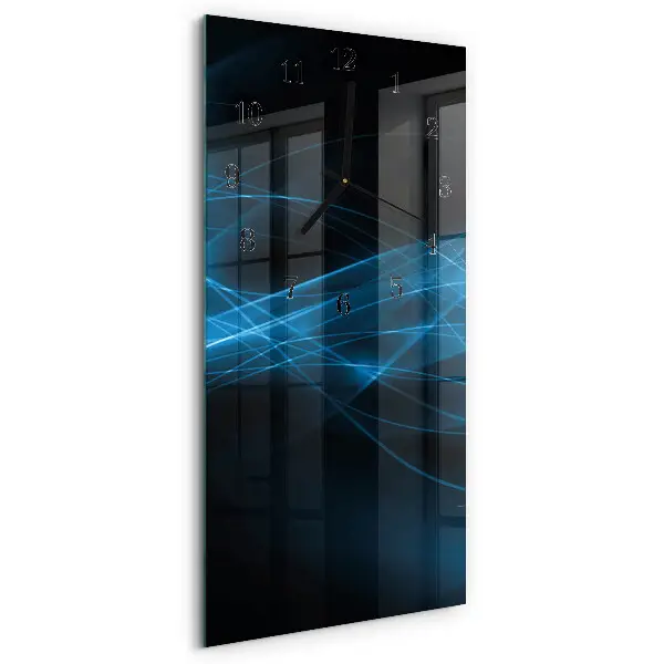 Horloge verticale en verre Abstraction
