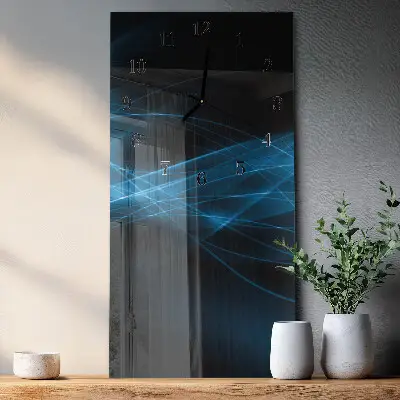 Horloge verticale en verre Abstraction