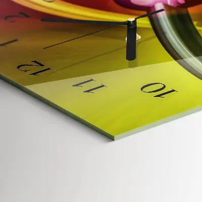 Horloge verticale en verre Abstraction
