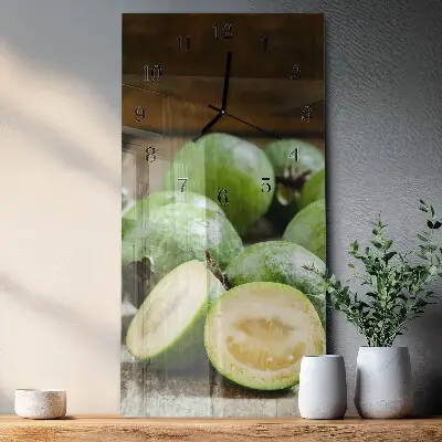 Horloge verticale en verre Grenades
