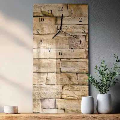 Horloge verticale en verre Mur