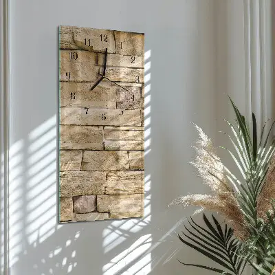 Horloge verticale en verre Mur