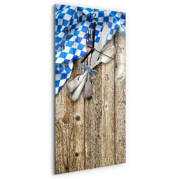 Horloge verticale en verre Plaque en bois bavaroise