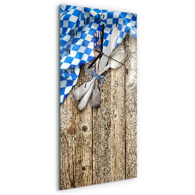 Horloge verticale en verre Plaque en bois bavaroise