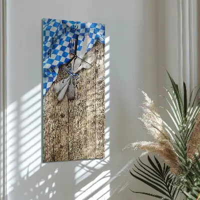Horloge verticale en verre Plaque en bois bavaroise
