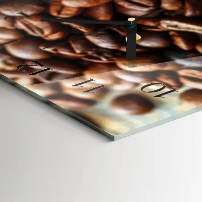 Horloge verticale en verre Café en grains