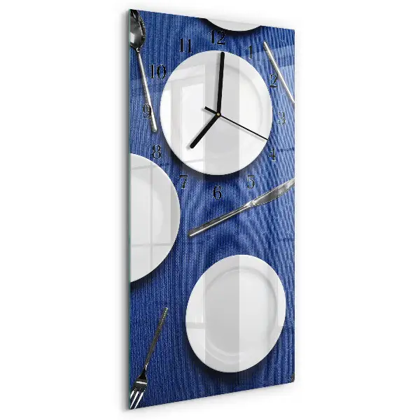 Horloge verticale en verre Plaque