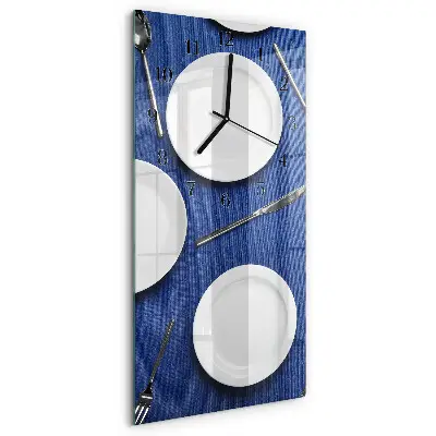 Horloge verticale en verre Plaque