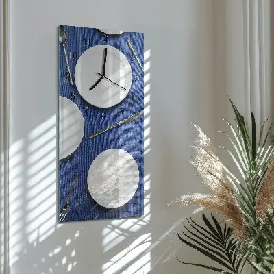 Horloge verticale en verre Plaque