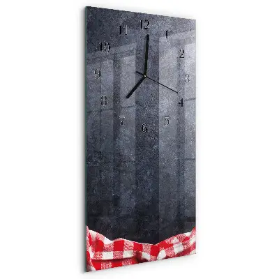 Horloge verticale en verre Table en marbre