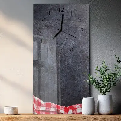 Horloge verticale en verre Table en marbre