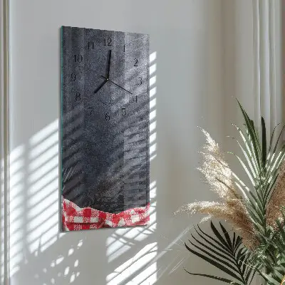 Horloge verticale en verre Table en marbre