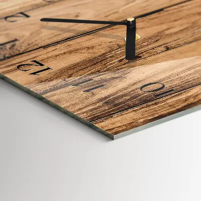 Horloge verticale en verre Bois