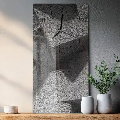 Horloge verticale en verre Table en marbre