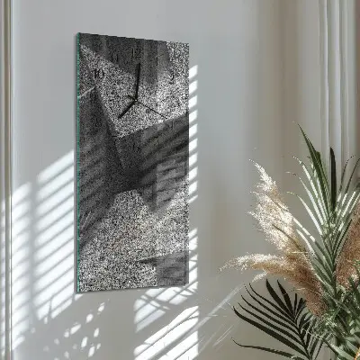 Horloge verticale en verre Table en marbre