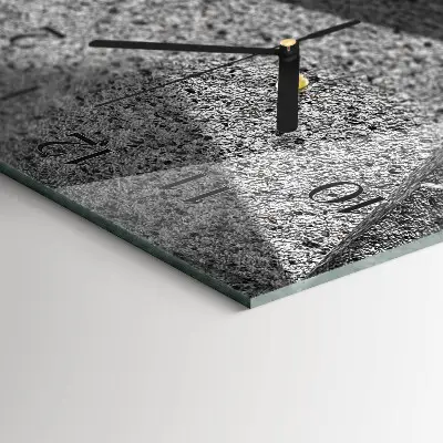 Horloge verticale en verre Table en marbre