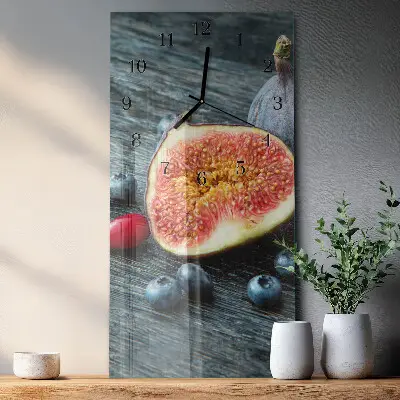 Horloge verticale en verre Figue