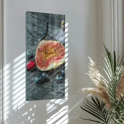 Horloge verticale en verre Figue