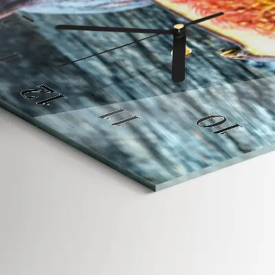 Horloge verticale en verre Figue