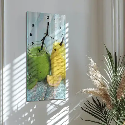 Horloge verticale en verre Cocktails