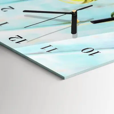 Horloge verticale en verre Cocktails
