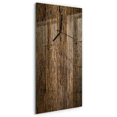 Horloge verticale en verre Bois