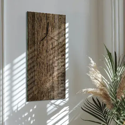 Horloge verticale en verre Bois
