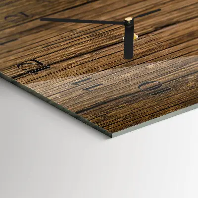 Horloge verticale en verre Bois