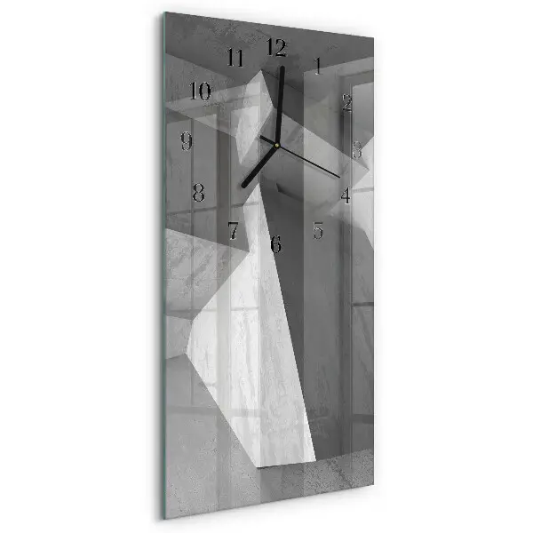 Horloge verticale en verre Marbre