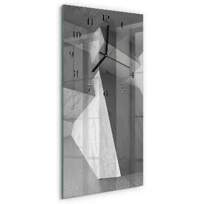 Horloge verticale en verre Marbre