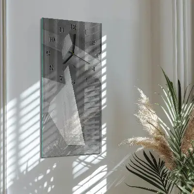Horloge verticale en verre Marbre