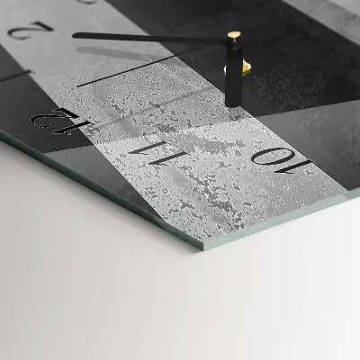 Horloge verticale en verre Rayures