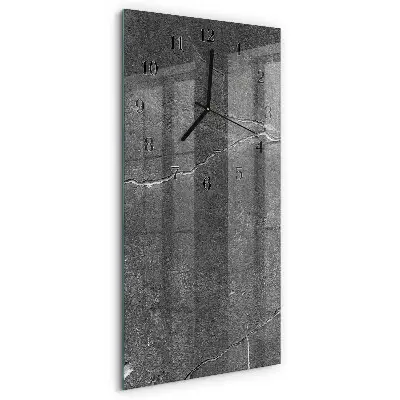 Horloge verticale en verre Mur de pierre