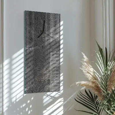 Horloge verticale en verre Mur de pierre