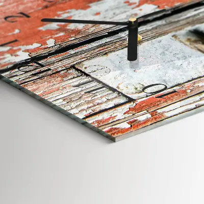 Horloge verticale en verre Porte en bois
