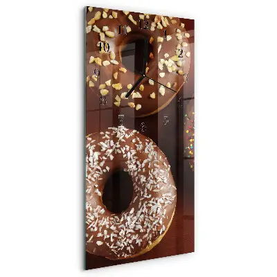 Horloge verticale en verre Beignets