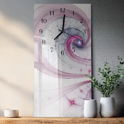 Horloge verticale en verre Vortex