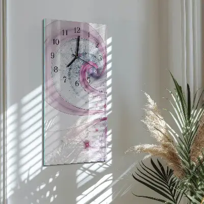 Horloge verticale en verre Vortex
