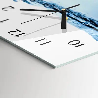 Horloge verticale en verre Eau
